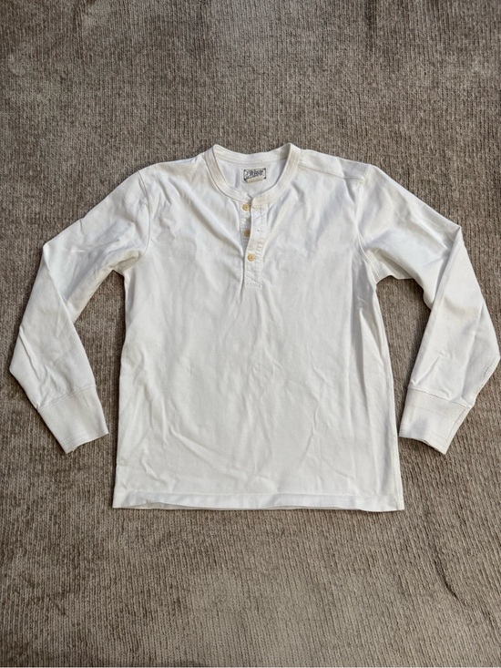 The Bronson Mfg. Co. Other - Bronson MFG Co White Long Sleeve Henley Shirt Vintage Collection Size L